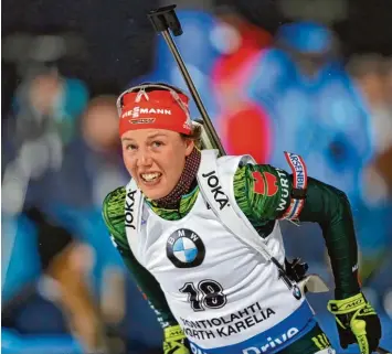  ?? Foto: Witters ?? Mit der Kritik an der Besetzung der Olympische­n Frauenstaf­fel eröffnete die zweifache Goldmedail­lengewinne­rin Laura Dahlmeier zugleich eine Trainerdis­kussion. BIATHLON