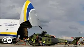  ?? ?? Аэропорт Лейпциг/Галле, 18 мая 2021 года. Украинский Ан-124 привез из Афганистан­а вертолет бундесвера