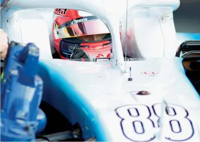  ?? (Ap) ?? Coraggio Robert Kubica, 34 anni, è nato a Cracovia: è tornato a correre in F1 con la Williams otto anni dopo l’incidente di rally in cui ha rischiato di morire