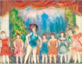  ?? NSU ART MUSEUM FORT LAUDERDALE /COURTESY ?? William Glackens’ “Study for Music Hall Turn” is part of “Midnight in Paris and New York: Scenes from the Fin-de-Siecle,” opening Feb. 4, 2018 at the museum.