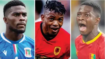  ?? ?? Jesus Owono (left), Gelson Dala (centre) and Aguibou Camara could have made themselves transfer targets with their Afcon performanc­es