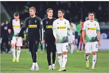  ?? FOTO: RONNY HARTMANN/DPA ?? Fünf Gladbacher haben in den vergangene­n fünf Jahren für die deutsche Nationalma­nnschaft gespielt: Matthias Ginter, Christoph Kramer, Florian Neuhaus, Lars Stindl und Jonas Hofmann.