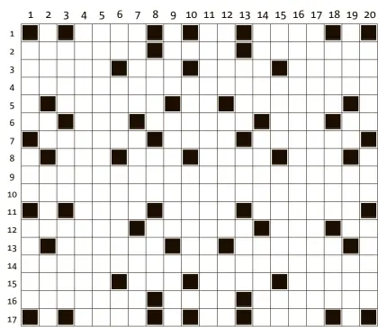  ??  ?? Deze puzzel is een combinatie van kruiswoord­raadsel, doorloper en cryptogram. De cryptische zinnen zijn vet gedrukt. Op de regels zonder zwarte vakjes moeten de woorden achter elkaar worden ingevuld net als bij een doorloper. Deze omschrijvi­ngen zijn cursief gedrukt.