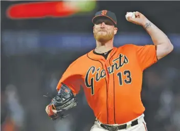  ?? AP PHOTO/BEN MARGOT ?? San Francisco Giants closer Will Smith is a very likely trade target for baseball teams contending for playoff berths.