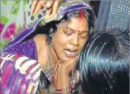  ??  ?? The family of BSF constable Prem Sagar is inconsolab­le after his body reached their village in UP.