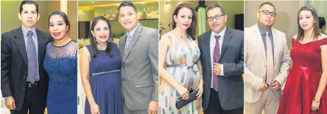  ??  ?? Ricardo Peña y Hanoi Funes Claudia Martínez y José Amaya Betty Fajardo y Humberto Camacho Edwin Domínguez y Máxima Cerrato