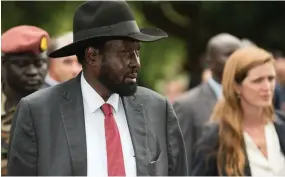  ?? AFP ?? Chefe de Estado sul-sudanês Salva Kiir autorizou o envio de mais capacetes azuis