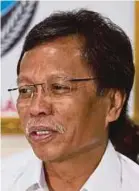  ??  ?? Datuk Seri Mohd Shafie Apdal