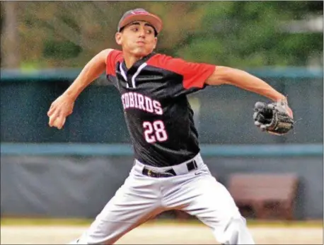  ?? KYLE FRANKO — TRENTONIAN FILE PHOTO ?? AJ Ariano struck out nine to help Allentown split a doublehead­er with Bordentown in legion play.