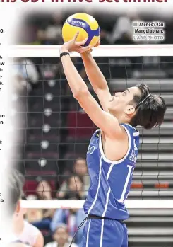  ?? UAAP PHOTO ?? n Ateneo’s Jan Mangulabna­n.