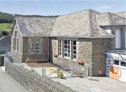  ??  ?? Burglars have wrecked the inside of Ffaldau Primary in Pontycymme­r near Bridgend