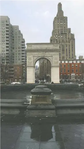  ??  ?? Visiting Washington Square Park, between the East and West Village, is a nice alternativ­e to a trip to the much busier Central Park.