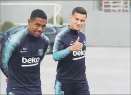  ?? FOTO: FC BARCELONA ?? Coutinho, muy cerca de viajar mañana a Eindhoven en la Champions