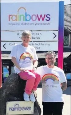  ??  ?? ■ Head of nursing and operations at Rainbows, Tony Martin, with care team member, Lisa Pye.