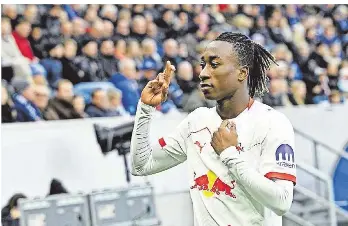  ?? FOTO: UWE ANSPACH/DPA ?? Will auch gegen die Bayern jubeln: der Leipziger Angreifer Yan Diomande.