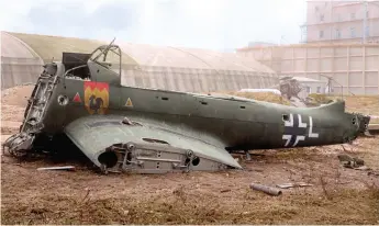  ?? ?? Above End of the road. This Junkers 87 of 4./StG77 was shot down during an attack on a Channel convoy on 8 August 1940 and crashed on the Isle of Wight. It is seen here later that summer after being scrapped.