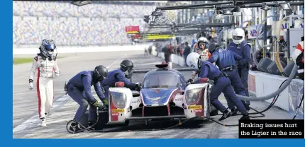  ??  ?? Braking issues hurt the Ligier in the race