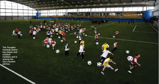  ??  ?? The Toryglen football centre has indoor and outdoor facilities and is among the city’s busiest pitches