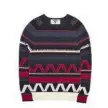  ??  ?? Maglione tricot in lana merino con motivi vintage, 279 €