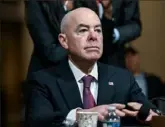  ?? Kenny Holston/The New York Times ?? U.S. Secretary of Homeland Security Alejandro Mayorkas on Capitol Hill in Washington last year.