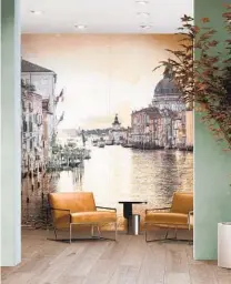  ?? ARTISTIC TILE ABK ?? ABK Wide and Style’s Nuovi Mondi collection celebrates Italian cityscapes in this tile mural image Venice.