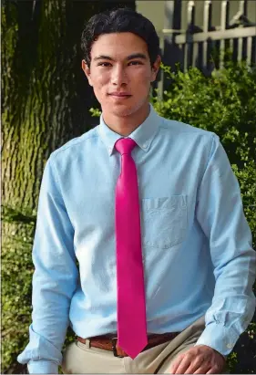  ?? DANA JENSEN/THE DAY ?? St. Bernard School sophomore Alex Zuczek was named The Day’s 2015 All-Area Boys’ Tennis Player of the Year, his second such honor after defending his Eastern Connecticu­t Conference singles title. Zuczek also reached the semifinals of the Class S state...