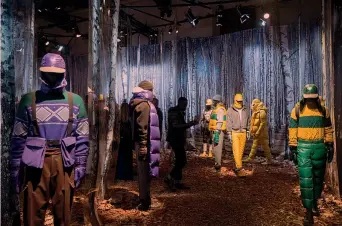  ?? SESTINI ?? Bellissimo lo stand di Z Zegna a Pitti, un omaggio all’Oasi protetta Zegna nelle Alpi biellesi