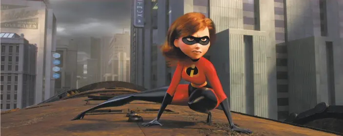  ?? Disney / Pixar ?? Helen/Elastigirl, the matriarch of the Incredible­s, is the most interestin­g female movie character ever to don a mask. Holly Hunter provides her voice.