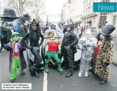  ??  ?? Children from Hillingdon on the New Year’s Parade