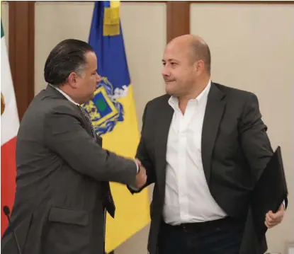  ?? ESPECIAL ?? Santiago Nieto Castillo y Enrique Alfaro Ramírez firmaron el acuerdo.