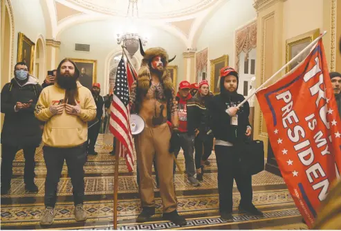  ?? SAUL LOEB / AFP VIA GETTY IMAGES ?? It has been reported at least half a dozen neo-nazi and white supremacis­t groups took part in the Jan. 6 insurrecti­on at the Capitol building. The riot glaringly revealed the Jewish community faces violent opposition from extremists.