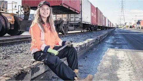  ?? PHOTO: TED BAGHURST ?? As part of the KiwiRail graduate programme, Siobhan Russel is learning from the ground up.