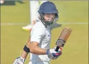  ?? PTI ?? Delhi No 3 batsman Dhruv Shorey battled through a tough phase and helped his side end Day One on a respectabl­e 271/6.