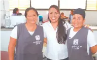  ?? ?? María Roque, Ruth Alejo y Fabi Francisco.