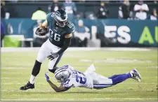  ?? CHRIS SZAGOLA — THE ASSOCIATED PRESS ?? Eagles’ Zach Ertz set the single-season NFL record for tight ends with 116 receptions in 2018.