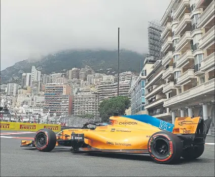  ?? FOTO: AP ?? Fernando Alonso espera entrar en la segunda Q3 consecutiv­a en la clasificac­ión de mañana en el GP de Mónaco de Fórmula 1