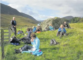  ??  ?? Keeping active Walkers enjoying a previous Drovers’Tryst