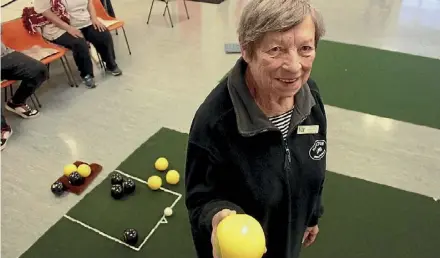  ??  ?? Hamilton blind and vision impaired indoor bowling club president Diane Julian.