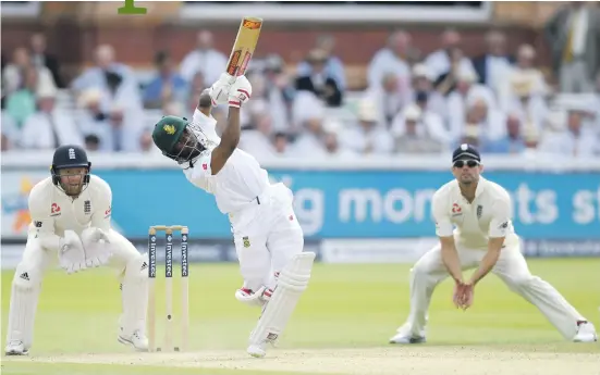  ?? Picture: Getty Images ?? IN CONTROL. Temba Bavuma of the Proteas bats yesterday during day two of the first Test between England and South Africa at Lord’s Cricket Ground in London, England.