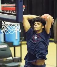  ?? David Butler II / USA Today ?? UConn’s Andre Jackson warms up before a game earlier this season.