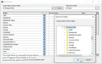  ??  ?? You may have to manually locate where your Program Files folder is if it isn’t automatica­lly detected.