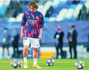  ?? EUROPA PRESS ?? Modric es el futbolista de campo con más partidos jugados este curso en el Real Madrid