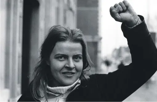  ?? GETTY IMAGES ?? Bridget Dugdale pictured after being freed from Limerick prison after serving six years for her part in an art robbery and helicopter hijacking.