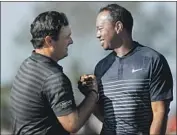  ?? Gregory Bull Associated Press ?? PATRICK REED, left, played with Tiger Woods in the first two rounds of the Farmers Insurance Open.