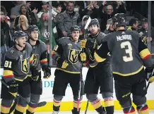  ??  ?? The Vegas Golden Knights are on the verge of clinching first place in the Pacific Division, the latest milestone in an unpreceden­ted first season.