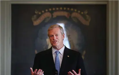  ?? NANCY LANE / HERALD STAFF FILE ?? ‘VALIDATED’: The U.S. Supreme Court will not hear an appeal of a state court decision that found Gov. Charlie Baker had the right to impose sweeping pandemic-era orders.