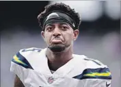  ?? Steven Ryan Getty Images ?? WIDE RECEIVER Dontrelle Inman was traded by the Chargers to the Bears for a conditiona­l draft pick.