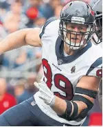  ?? THE ASSOCIATED PRESS AND GETTY IMAGES ?? Though many big talents made returns in 2018, the attention for comeback player of the year belongs on, clockwise from top left, Andrew Luck, Adrian Peterson, J.J. Watt and Aaron Rodgers.