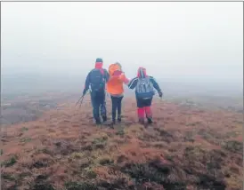  ?? (Pic: SEMRA) ?? SEMRA helped a number of walkers last weekend who were ‘extremely cold’ and sheltering by rocks at the cross on Galtymore.