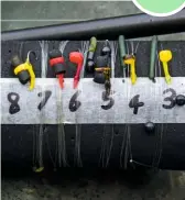  ??  ?? Having spare rigs tied up for varying depths will help maximise the time your rods are in the water